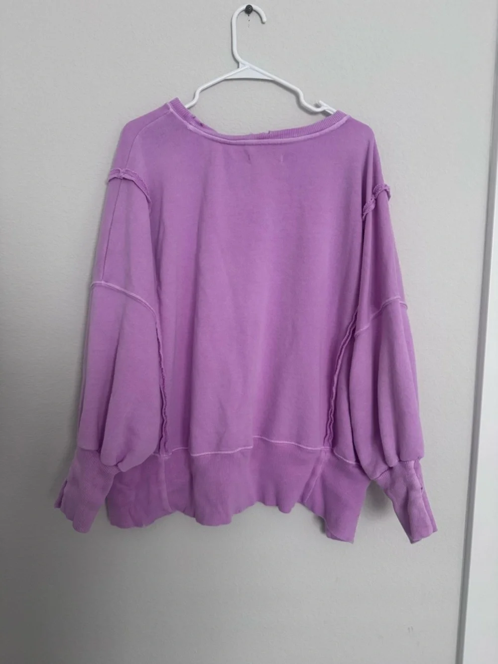 Free People Camden Oversized Sweatshirt Bubble Tea - Picture 8 of 8
